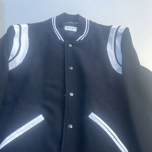 Saint Laurent Black White Leather Trim sz XL Men